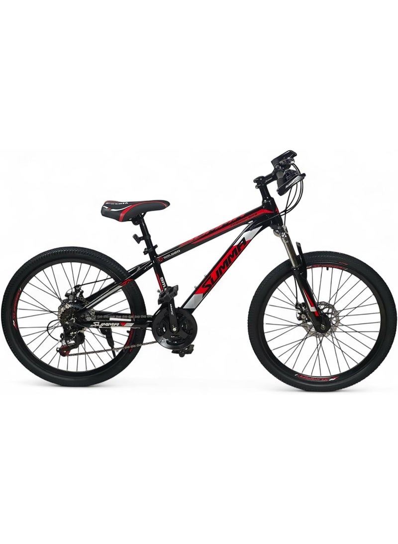 ALBADER 24-Inch Speed Bike, Sport Bicycle, 21-Speed Gears, Front & Rear Disc Brakes, Adjustable Seat & Handle, Steel Frame, Aluminum Crank & Handles, Mountain & Outdoor Cycling - Image 1